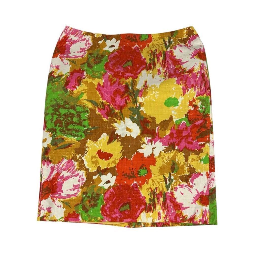 Talbots Women’s Cotton Watercolor Pencil Skirt size 6